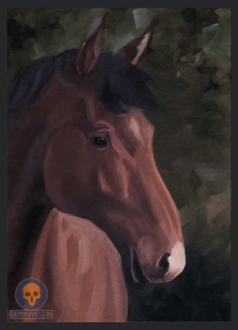 Oil painting sketch Horse